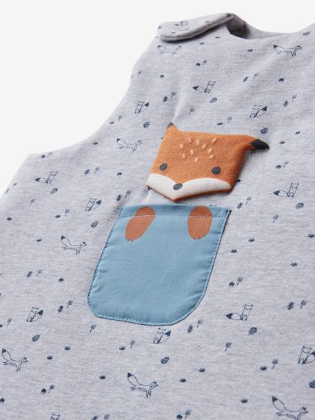 Sleeveless Baby Sleep Bag, Fox Grey 