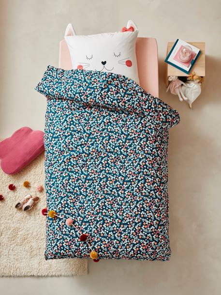 Fitted Sheet for Children, Chat Waou Theme Light Pink/Print 
