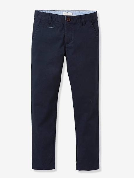 Boy's chinos Beige+Navy 