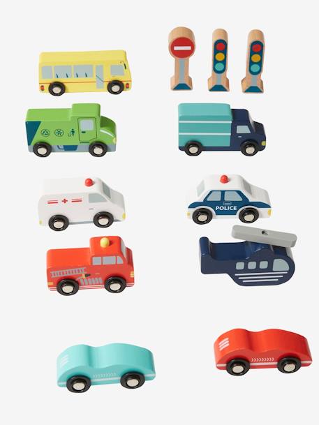 Box with Wooden Vehicles & Accessories NO COLOR 