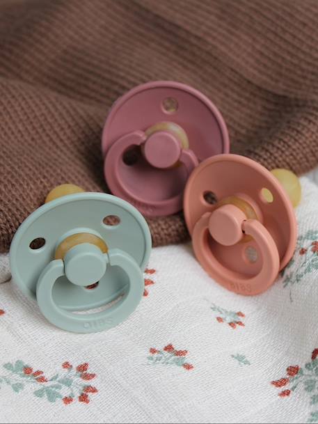 Pack of 2 Dummies, BIBS Colour, Size 1 from 0 to 6 mo. blush+Dark Blue+Dark Grey+Ivory/Blush+Light Green+Red/Multi+sage green 