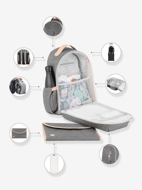 Baby Changing Backpack, Pyla by BABYMOOV Grey 