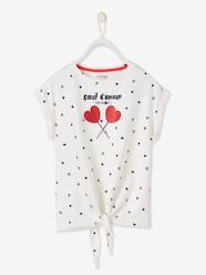 Hearts T-Shirt with Iridescent Detail for Girls