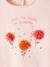 T-Shirt with Flowers in Relief, for Babies Light Pink+vanilla 
