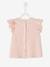 T-Shirt with Flowers in Relief, for Babies Light Pink+vanilla 