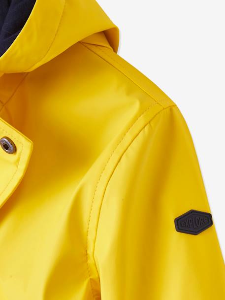 Sailing Raincoat with Hood & Lining for Boys Yellow/Print 