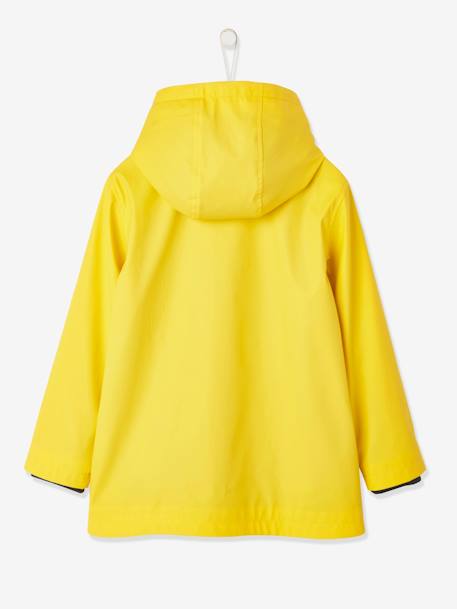 Sailing Raincoat with Hood & Lining for Boys Yellow/Print 