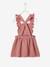Dungaree Dress in Cotton Gauze, for Babies Pink 
