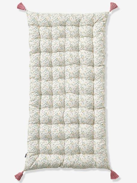 Floor Cushion, FLEURETTES White/Print 