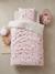 Children's Duvet Cover + Pillowcase Set, Happy Hearts Theme, Basics Light Pink/Print 