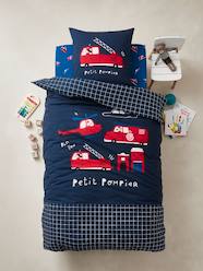 Bedding & Decor-Child's Bedding-Duvet Cover + Pillowcase Set for Children, 'Petit Pompier' Theme