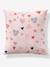 Children's Duvet Cover + Pillowcase Set, Happy Hearts Theme, Basics Light Pink/Print 
