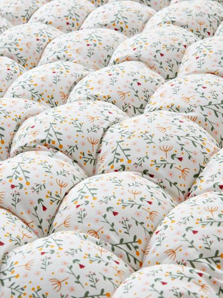 Floor Cushion, FLEURETTES White/Print 
