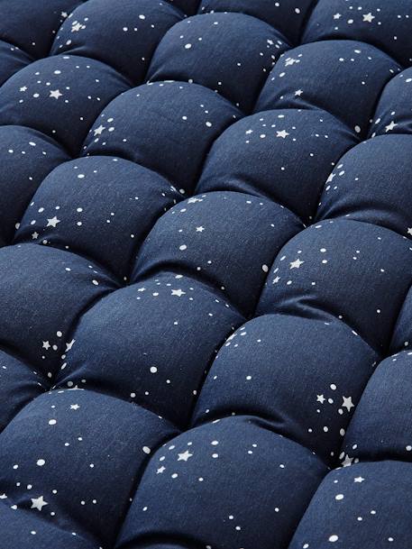 Floor Mattress with Tassels Dark Blue/Print 