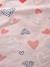 Children's Duvet Cover + Pillowcase Set, Happy Hearts Theme, Basics Light Pink/Print 
