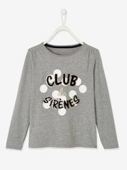 Girls-Tops-Long Sleeve Top with Fancy Details, "Club de Sirènes" for Girls