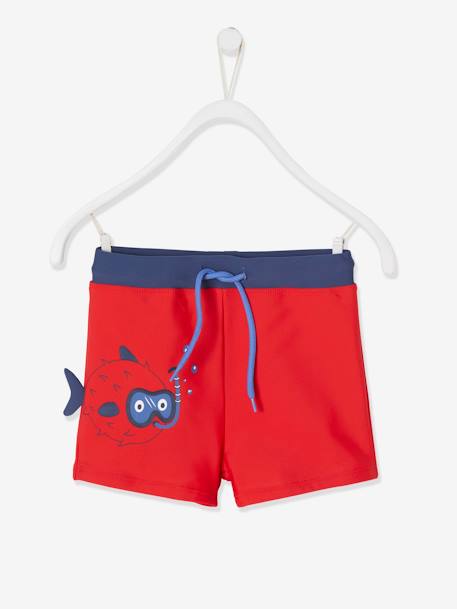 Swim Shorty with 3D Fish for Boys Pink 