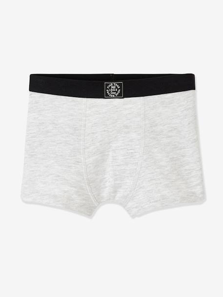 Pack of 5 Boxers for Boys Light Grey 