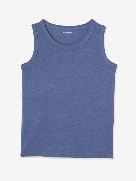 Pack of 3 Tank Tops for Boys Blue 