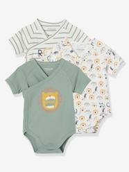 Pack of 3 Short Sleeve Bodysuits for Newborn Babies