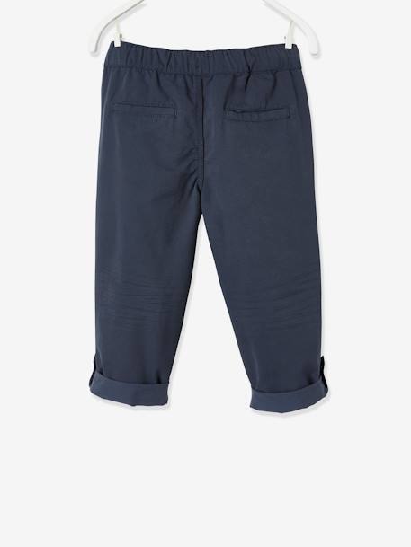 Indestructible Trousers for Boys, Convert into Cropped Trousers Blue+GREEN MEDIUM SOLID WITH DESIG 