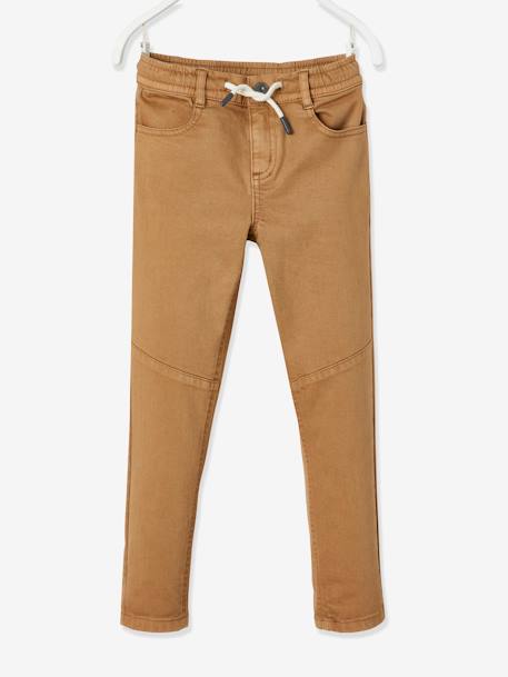 Coloured Trousers, Easy to Slip On, for Boys Beige+night blue 