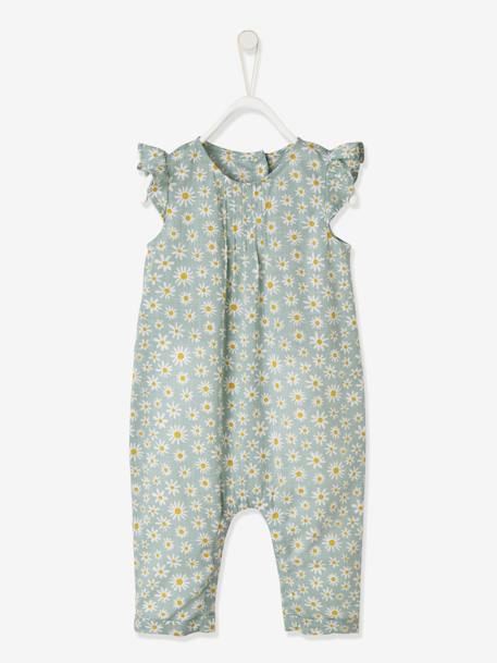 Jumpsuit + Headband Set, for Baby Girls Green/Print+navy blue+printed pink 