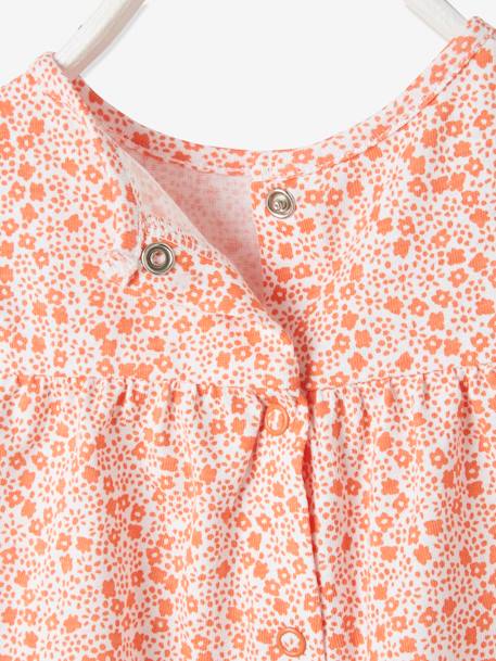 T-Shirt with Printed Flowers, for Babies Dark Blue/Print+Orange/Print+turquoise 