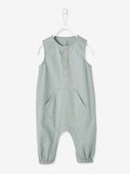 Linen & Cotton Jumpsuit, for Baby Boys