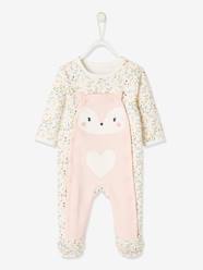 -Fleece Sleepsuit with Press Studs on the Front, for Newborn Babies