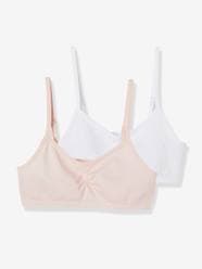 -Pack of 2 Crop Tops in Microfibre for Girls