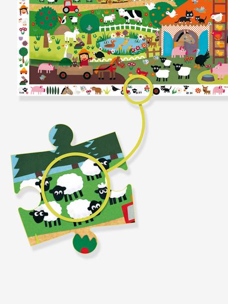 35-Piece Farm Observation Puzzle by DJECO Red 