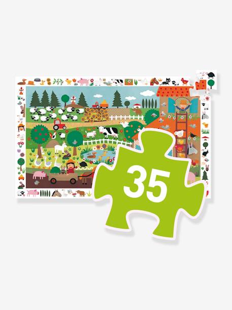 35-Piece Farm Observation Puzzle by DJECO Red 