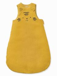 Sleeveless Baby Sleep Bag in Organic* Cotton Gauze, BABY TIGER Theme