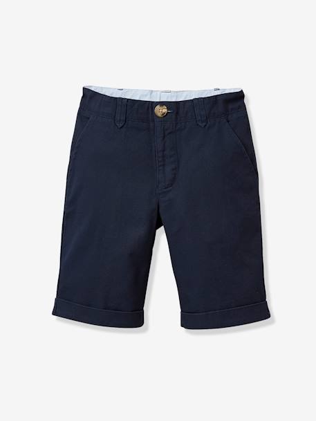 Boy's classic Bermuda shorts Navy+Sand 