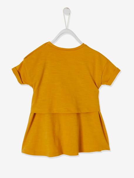 2-in-1 Dress with Bow for Babies Dark Yellow 