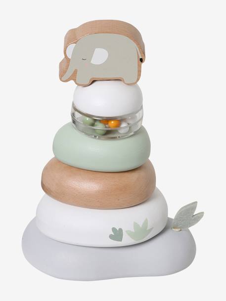 Early Learning Toy: Stackable Pyramid in Wood, Hanoi - FSC® Certified Multi 