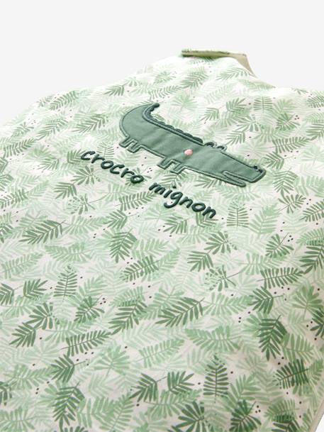 Sleeveless Baby Sleep Bag, Croco Mignon Green 