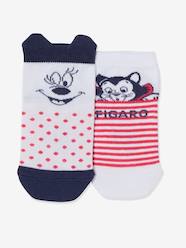 Girls-Underwear-Pack of 2 Pairs of Socks, Disney Minnie Mouse & Figaro®