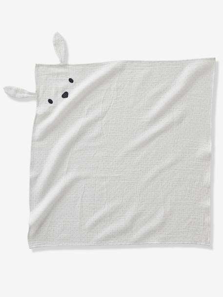 Pack of 3 Muslin Squares in Organic Cotton*, Jouy Story White 