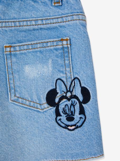 Embroidered Disney Minnie Mouse® Shorts in Denim, for Girls Bleached Denim 