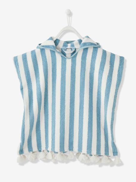 Striped Bathing Poncho for Babies Blue+GREEN MEDIUM METALLIZED+Pink+striped yellow 