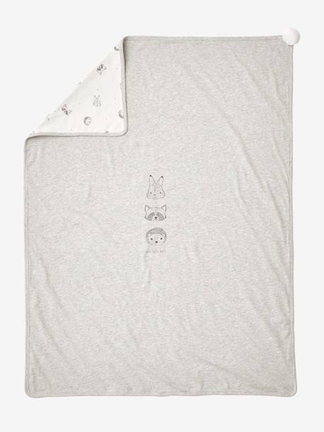 Throw for Babies in Organic Cotton*, Mini Compagnie White/Grey 