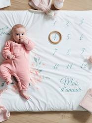 Bedding & Decor-Baby Bedding-Photo Mat for Babies, EAU DE ROSE Theme