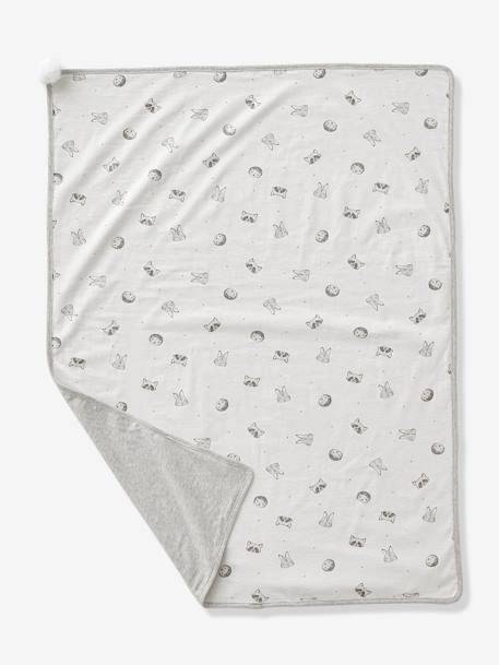 Throw for Babies in Organic Cotton*, Mini Compagnie White/Grey 