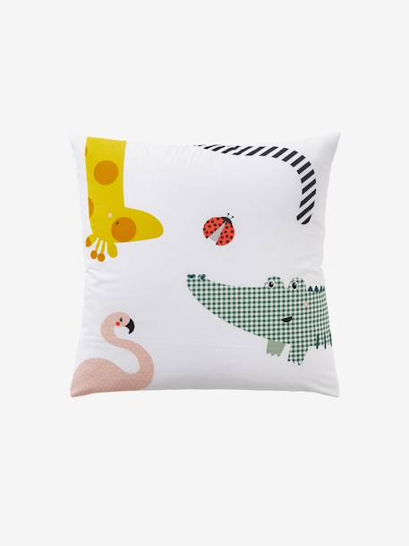 Duvet Cover + Pillowcase Set for Children, HAPPY'RAMIDE Theme White 