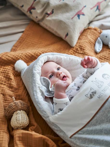 Baby Nest in Organic Cotton*, Little Pals - grey, Baby | Vertbaudet