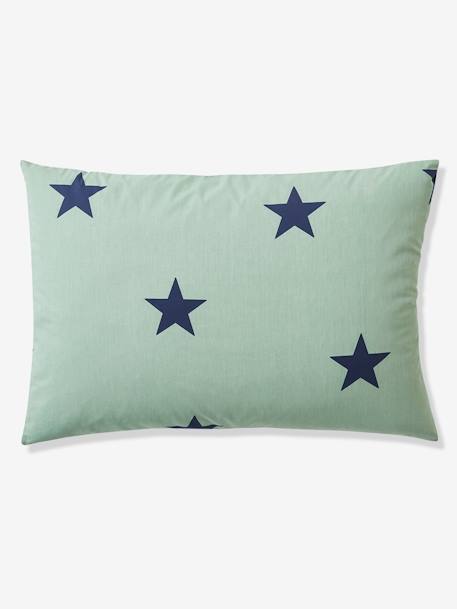Children's Duvet Cover + Pillowcase Set, DREAM BIG, basics Green/Print 