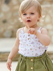 Baby-Striped Sleeveless Top with Fine Straps, for Babies
