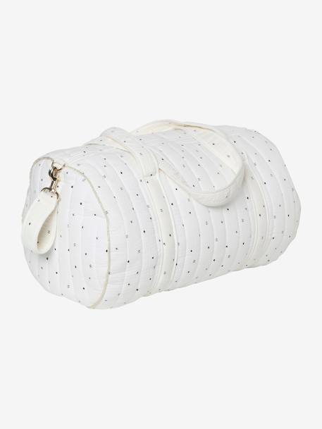 Baby Roll Changing Bag in Cotton Gauze White/Print+White/Print 